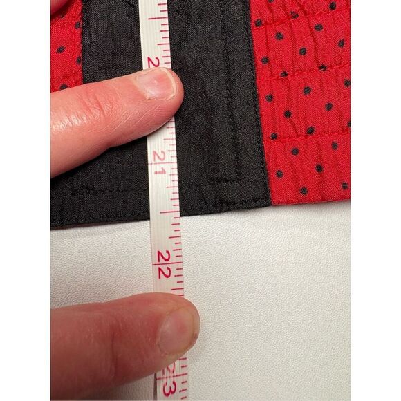 Red & Black wind jacket with polka dots full zip PS S… - Picture 3 of 9